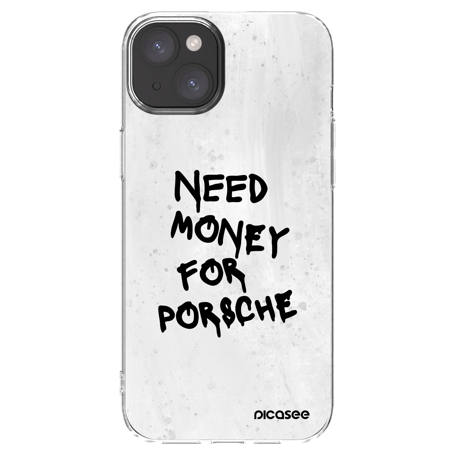 Picasee silikonska prozirna maskica za Apple iPhone 15 Plus - White Dollar