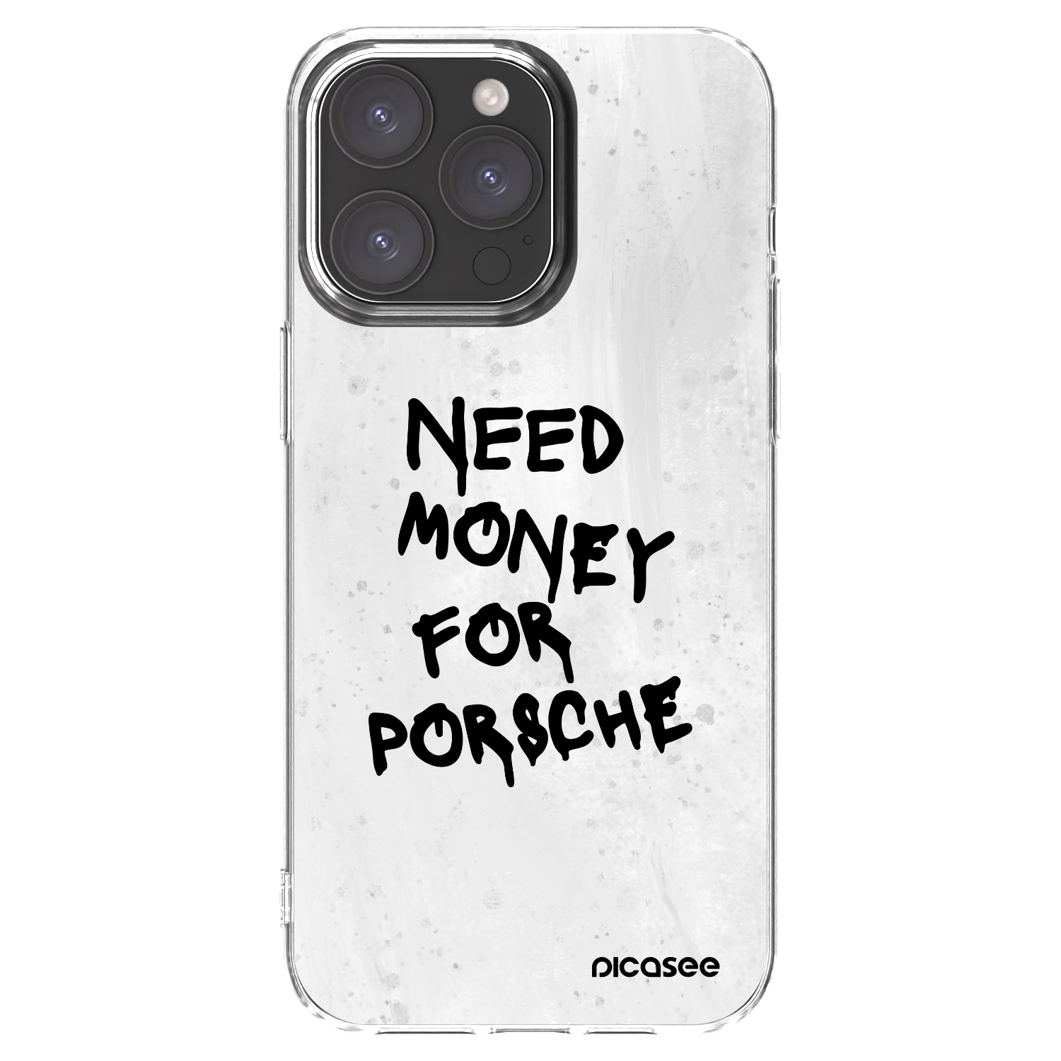 Picasee silikonska prozirna maskica za Apple iPhone 15 Pro Max - White Dollar