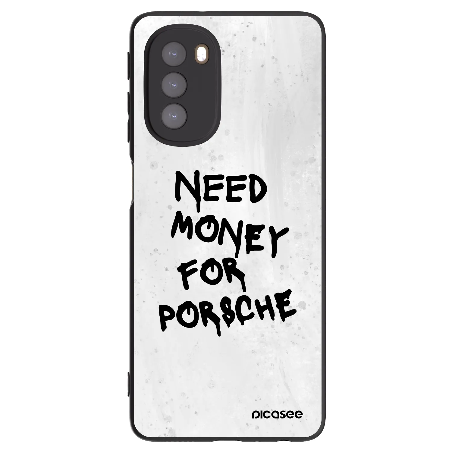 Picasee crna silikonska maskica za Motorola Moto G51 - White Dollar