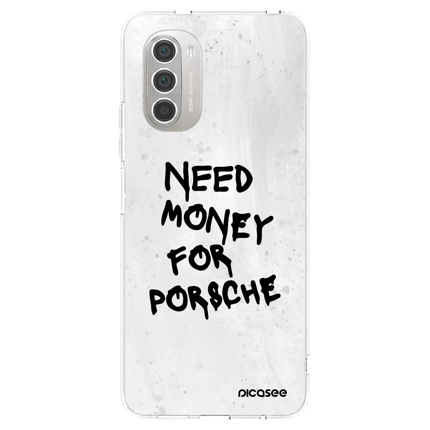 Picasee silikonska prozirna maskica za Motorola Moto G51 - White Dollar