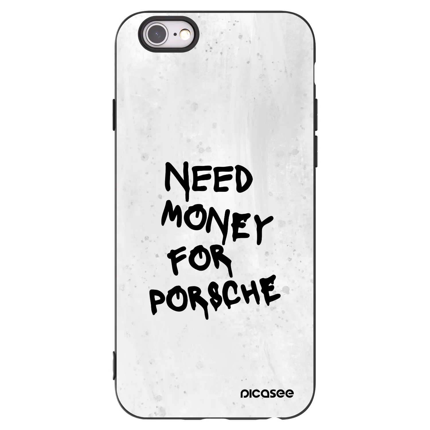 Picasee crna silikonska maskica za Apple iPhone 6/6S - White Dollar