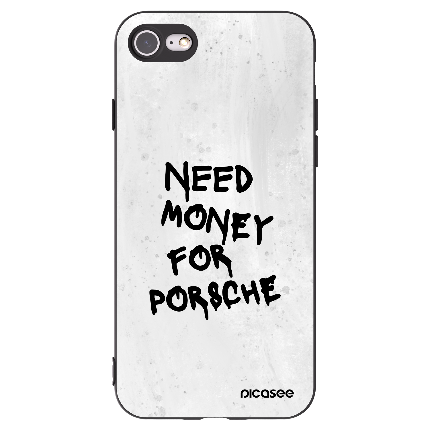 Picasee crna silikonska maskica za Apple iPhone 8 - White Dollar