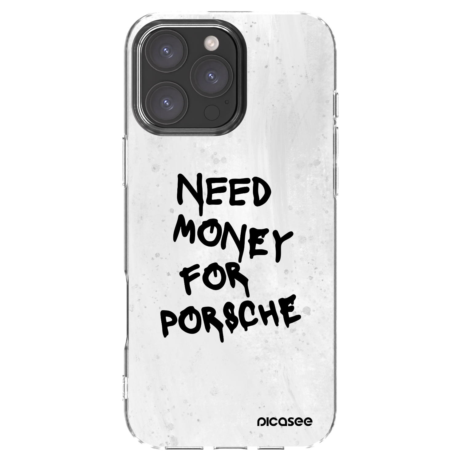 Picasee silikonska prozirna maskica za Apple iPhone 16 Pro Max - White Dollar