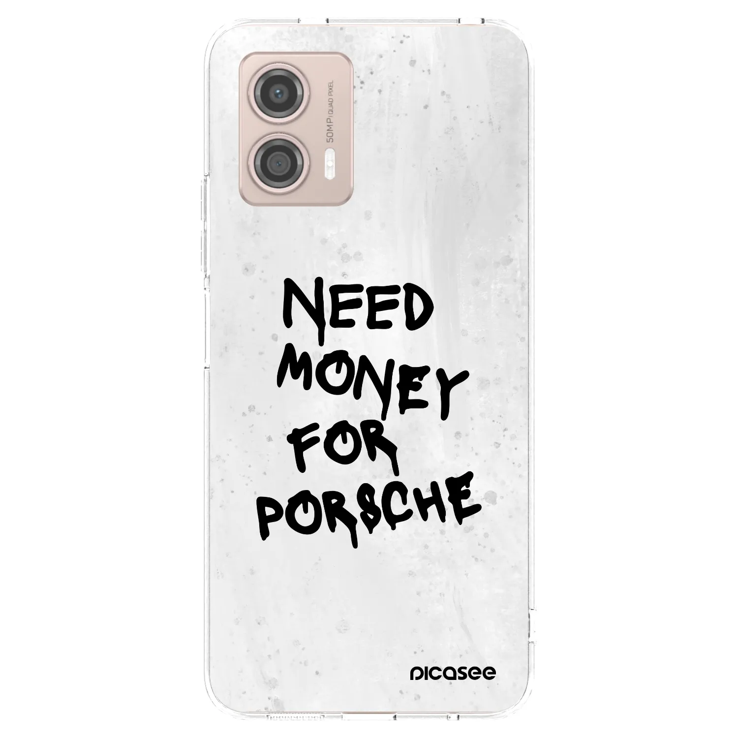 Picasee silikonska prozirna maskica za Motorola Moto G53 5G - White Dollar