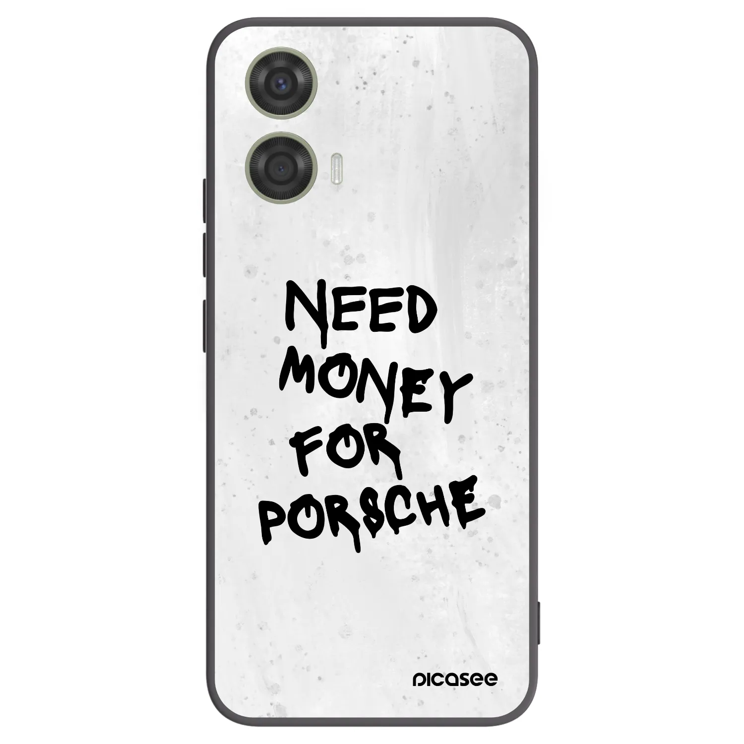 Picasee crna silikonska maskica za Motorola Moto G24 - White Dollar