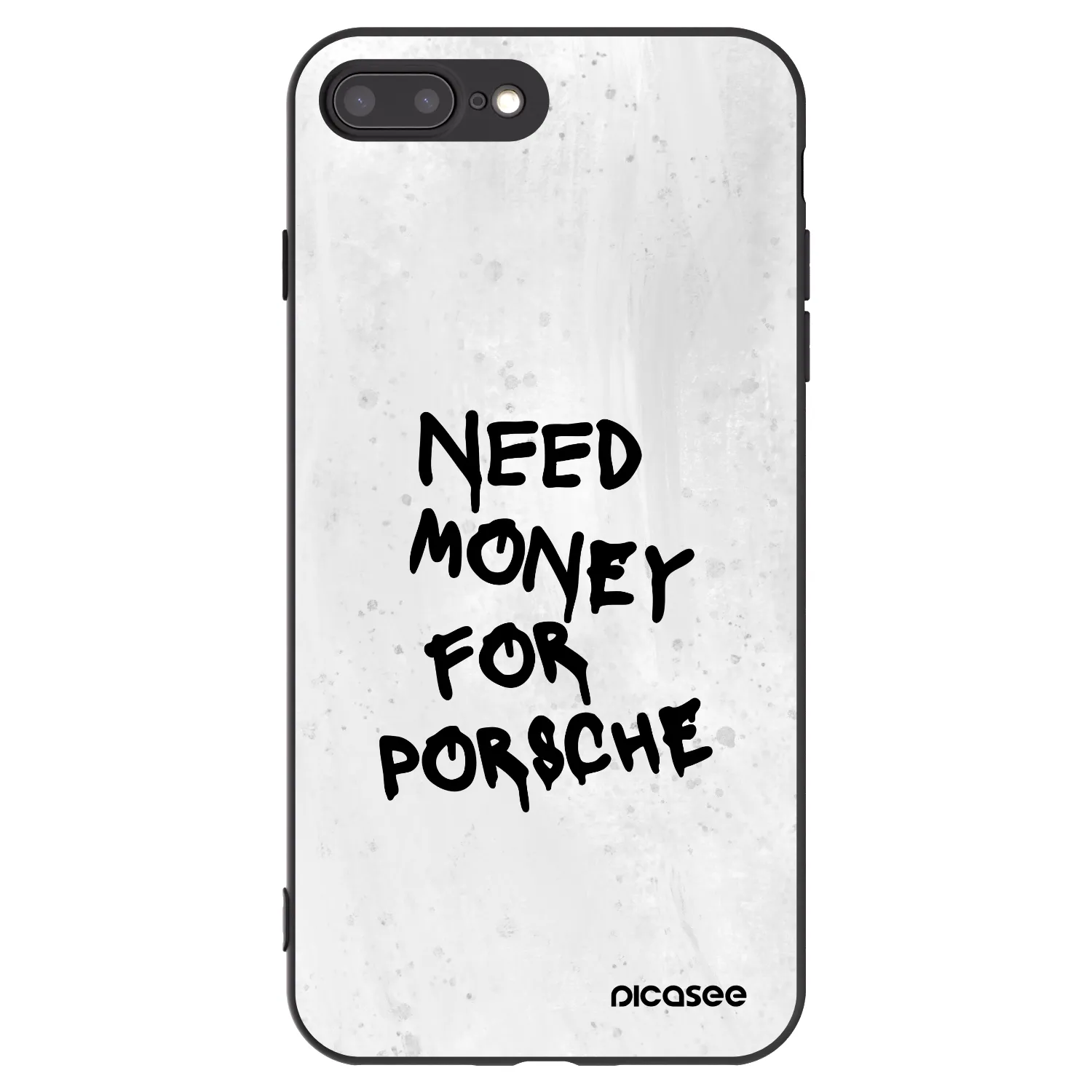 Picasee crna silikonska maskica za Apple iPhone 7 Plus - White Dollar