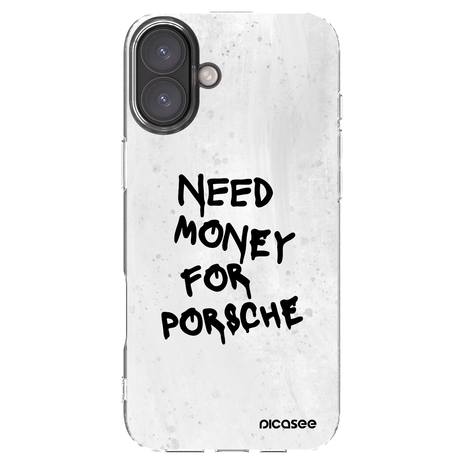 Picasee silikonska prozirna maskica za Apple iPhone 16 Plus - White Dollar