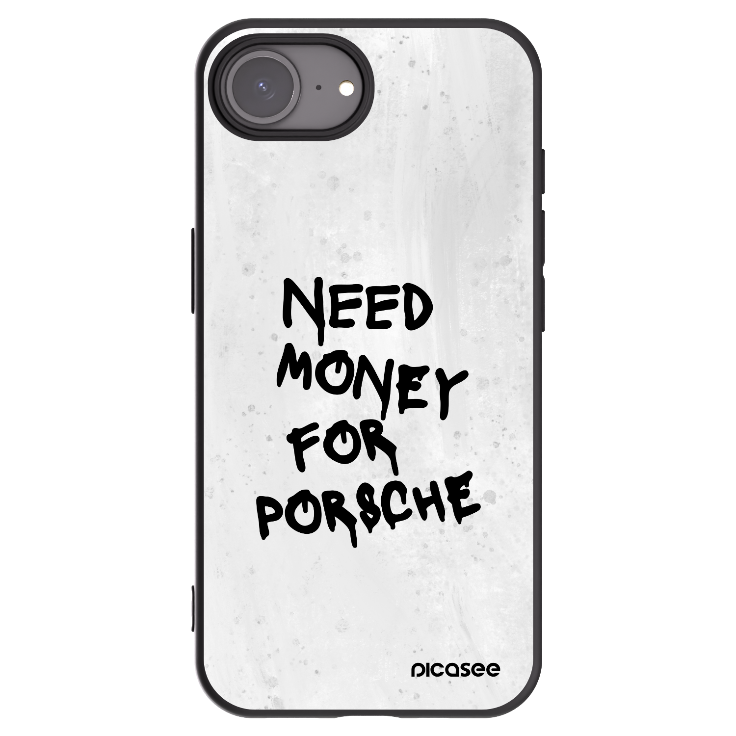 Picasee crna silikonska maskica za Apple iPhone 16e - White Dollar