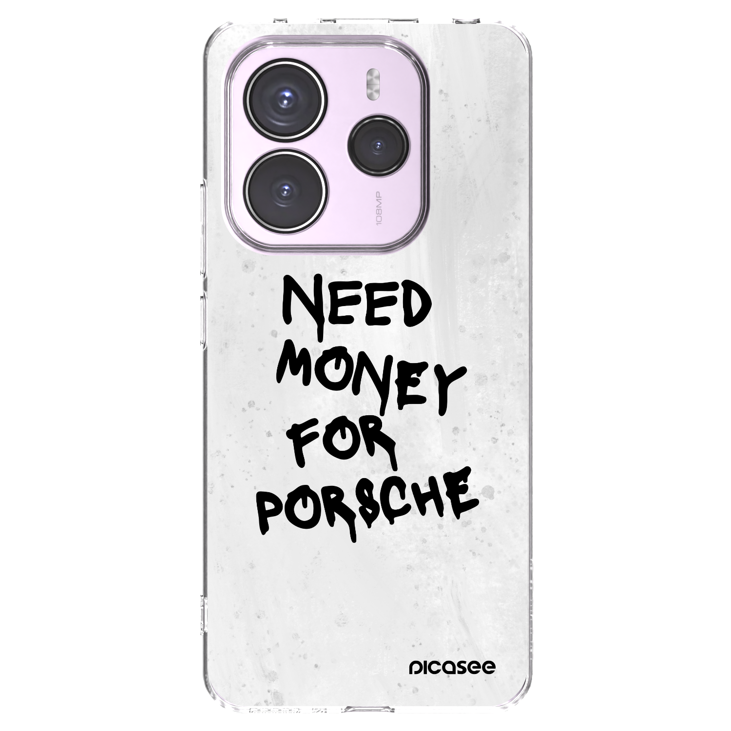 Picasee silikonska prozirna maskica za Xiaomi Redmi Note 14 5G - White Dollar