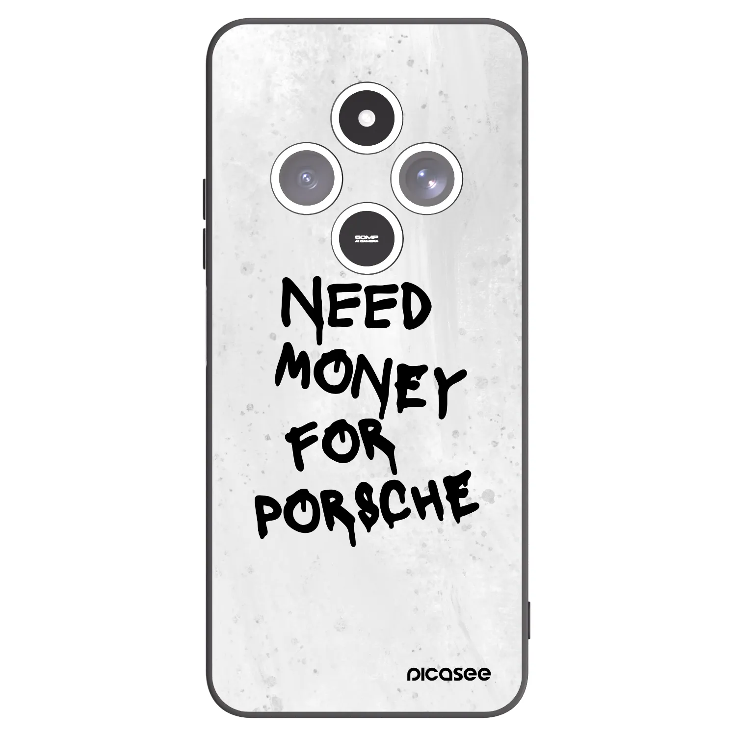 Picasee crna silikonska maskica za Xiaomi Redmi 14C - White Dollar