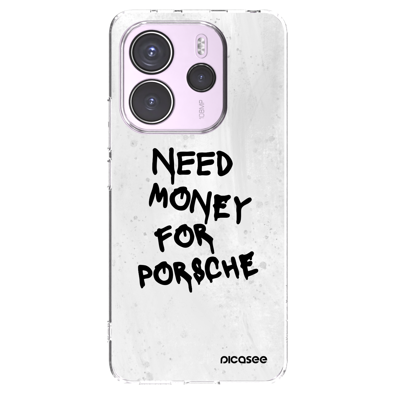 Picasee silikonska prozirna maskica za Xiaomi Redmi Note 14 4G - White Dollar