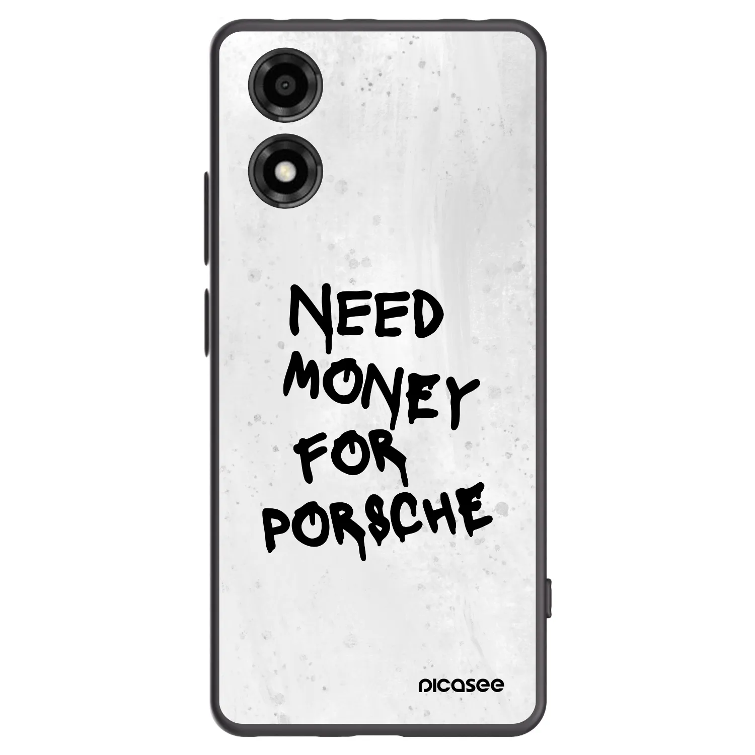 Picasee crna silikonska maskica za Motorola Moto E14 - White Dollar