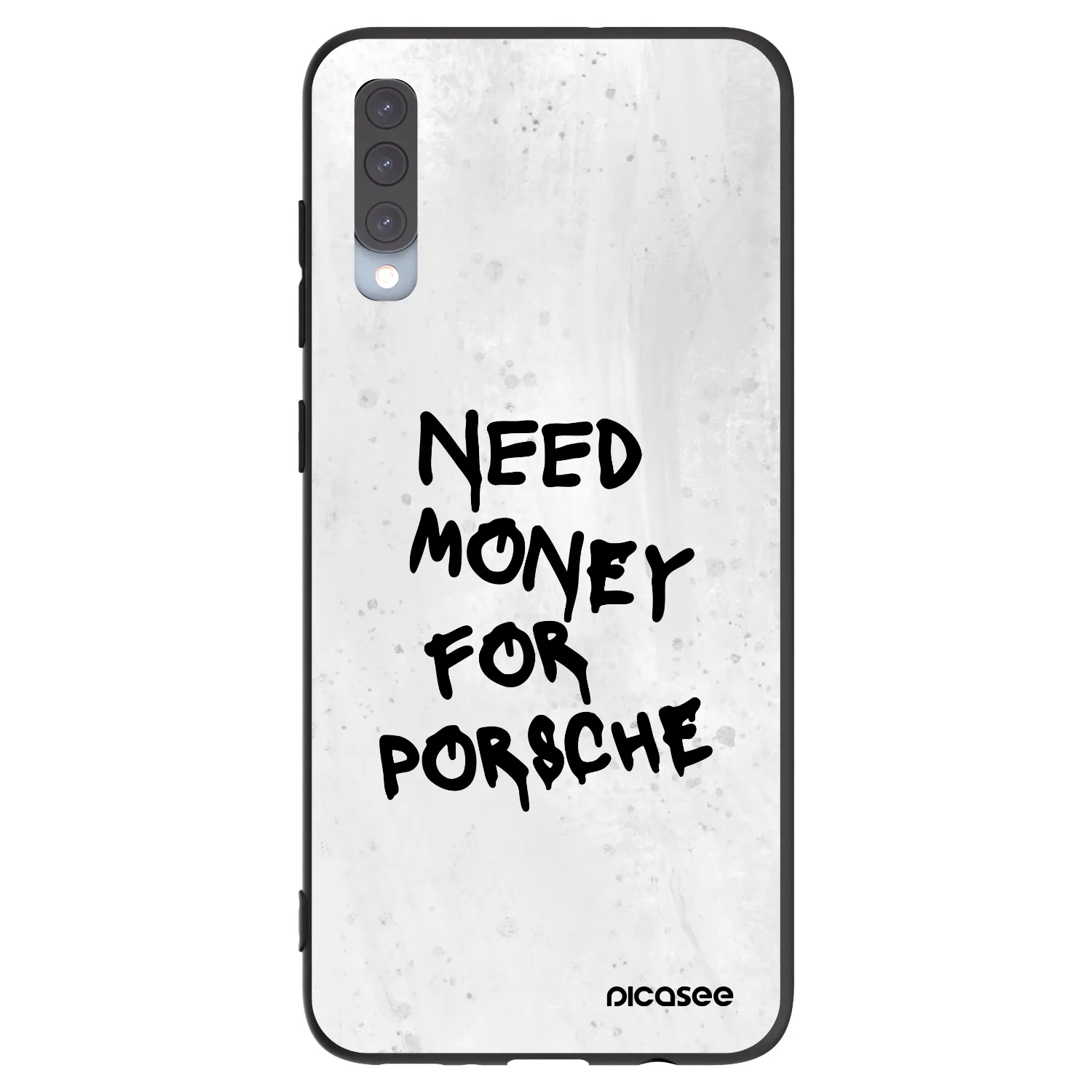 Picasee crna silikonska maskica za Samsung Galaxy A70 A705F - White Dollar