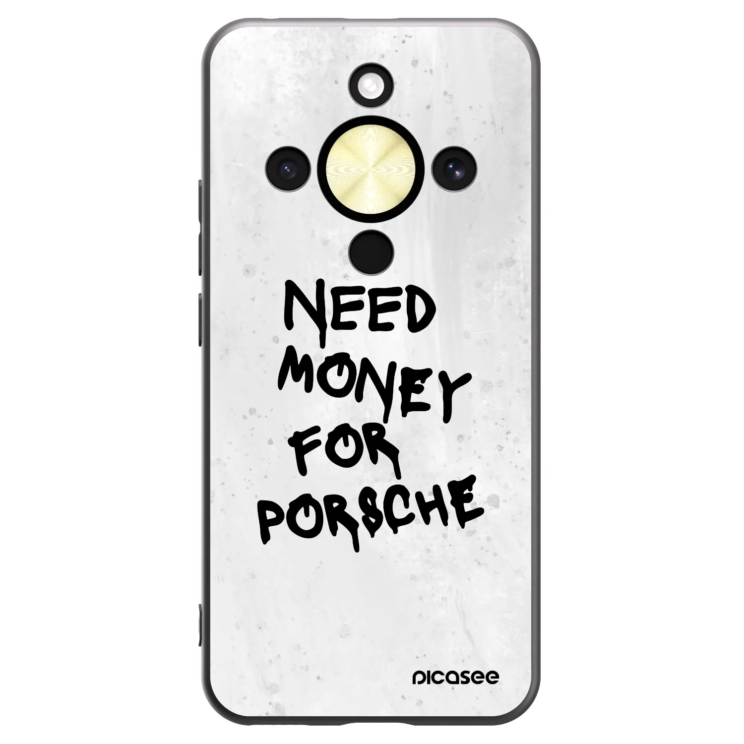 Picasee crna silikonska maskica za Honor Magic8 Lite 5G - White Dollar