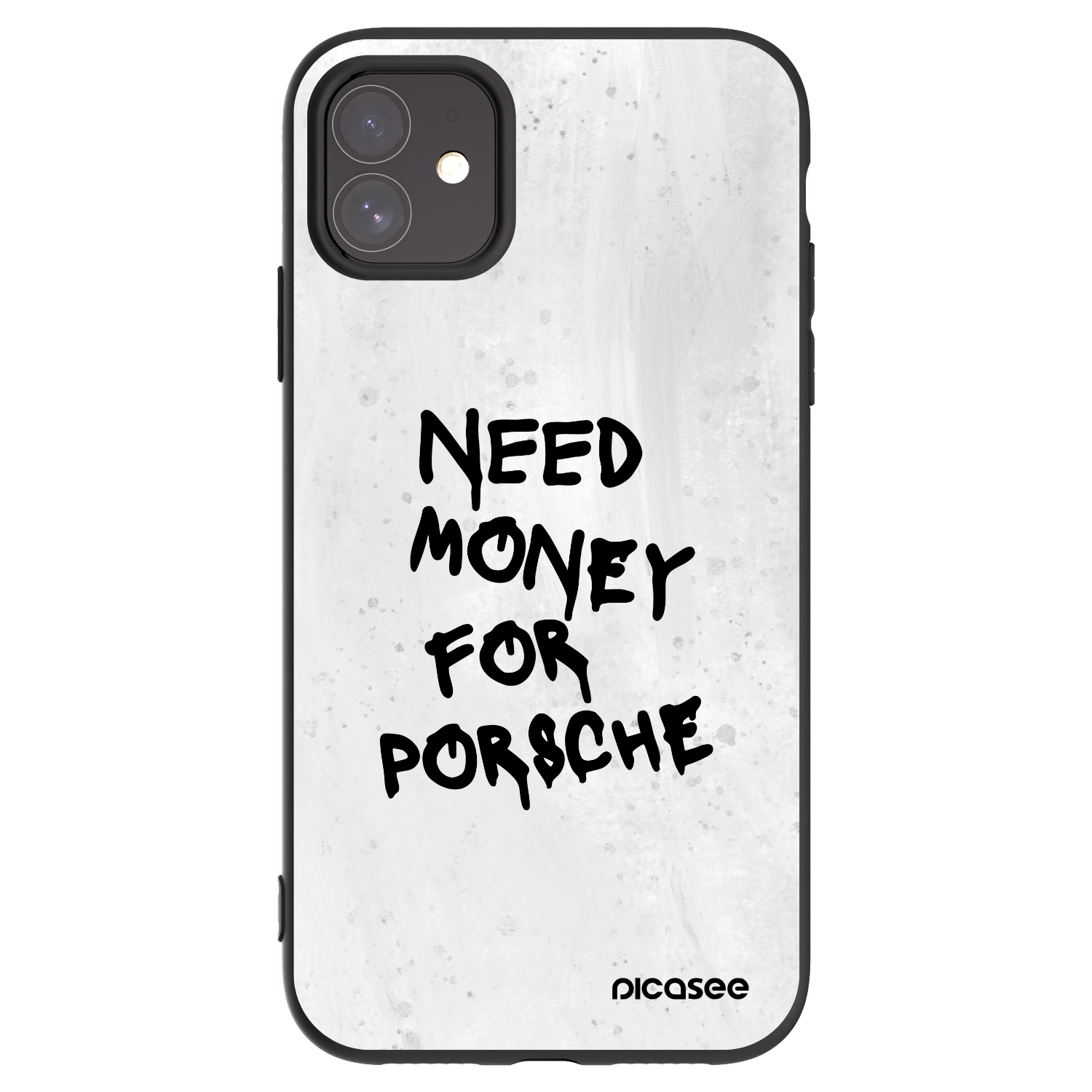 Picasee crna silikonska maskica za Apple iPhone 11 - White Dollar