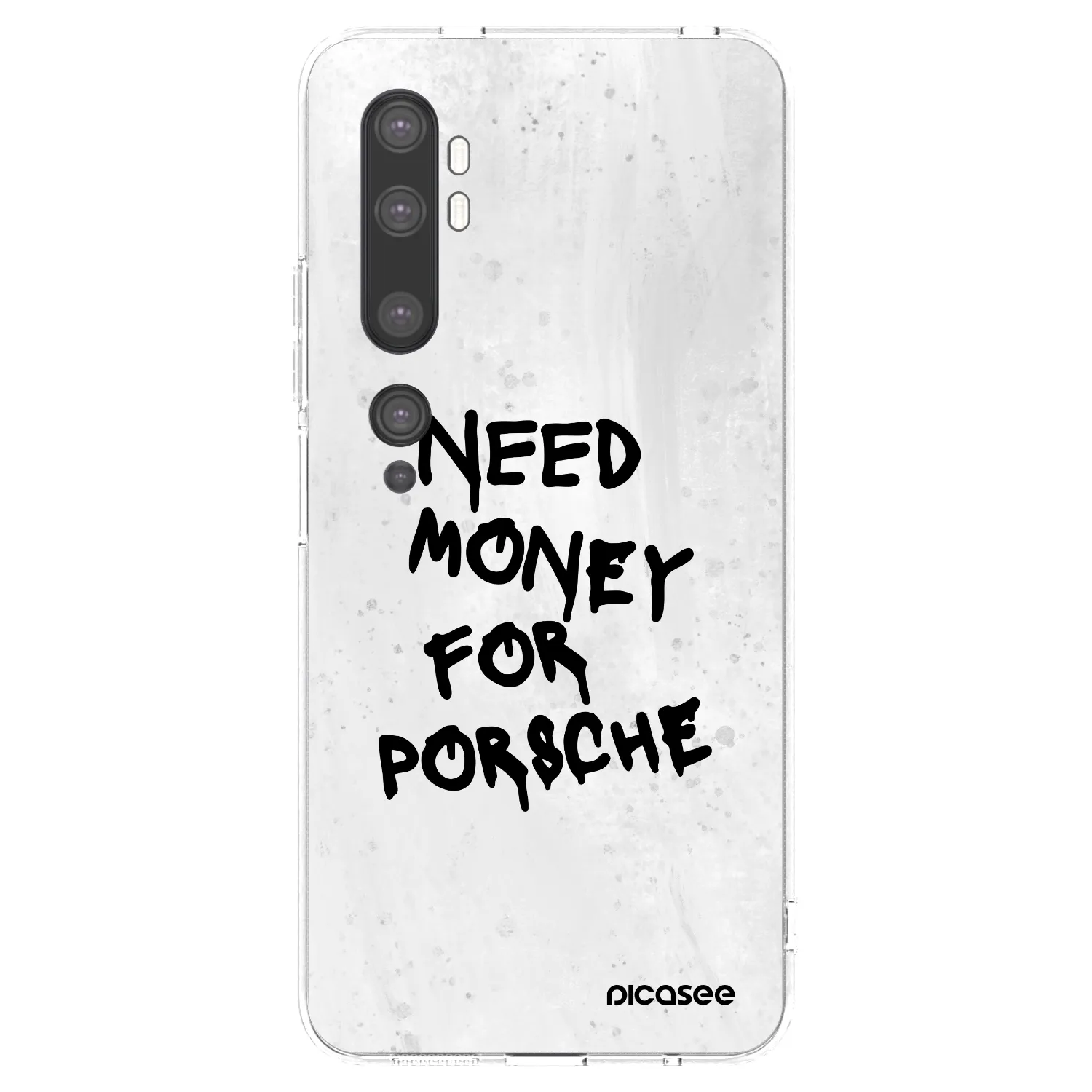 Picasee silikonska prozirna maskica za Xiaomi Mi Note 10 (Pro) - White Dollar