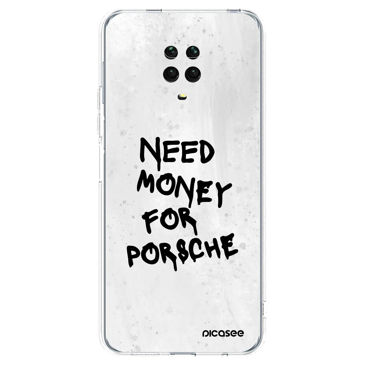 Picasee silikonska prozirna maskica za Xiaomi Redmi Note 9 Pro - White Dollar