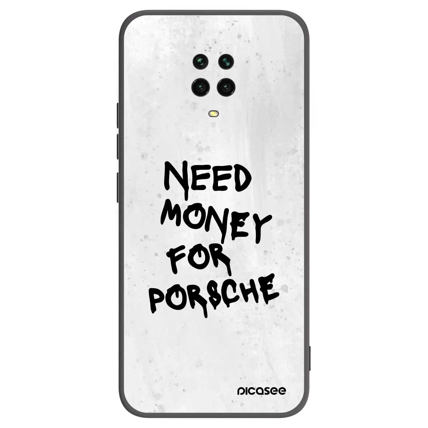 Picasee crna silikonska maskica za Xiaomi Redmi Note 9 Pro - White Dollar