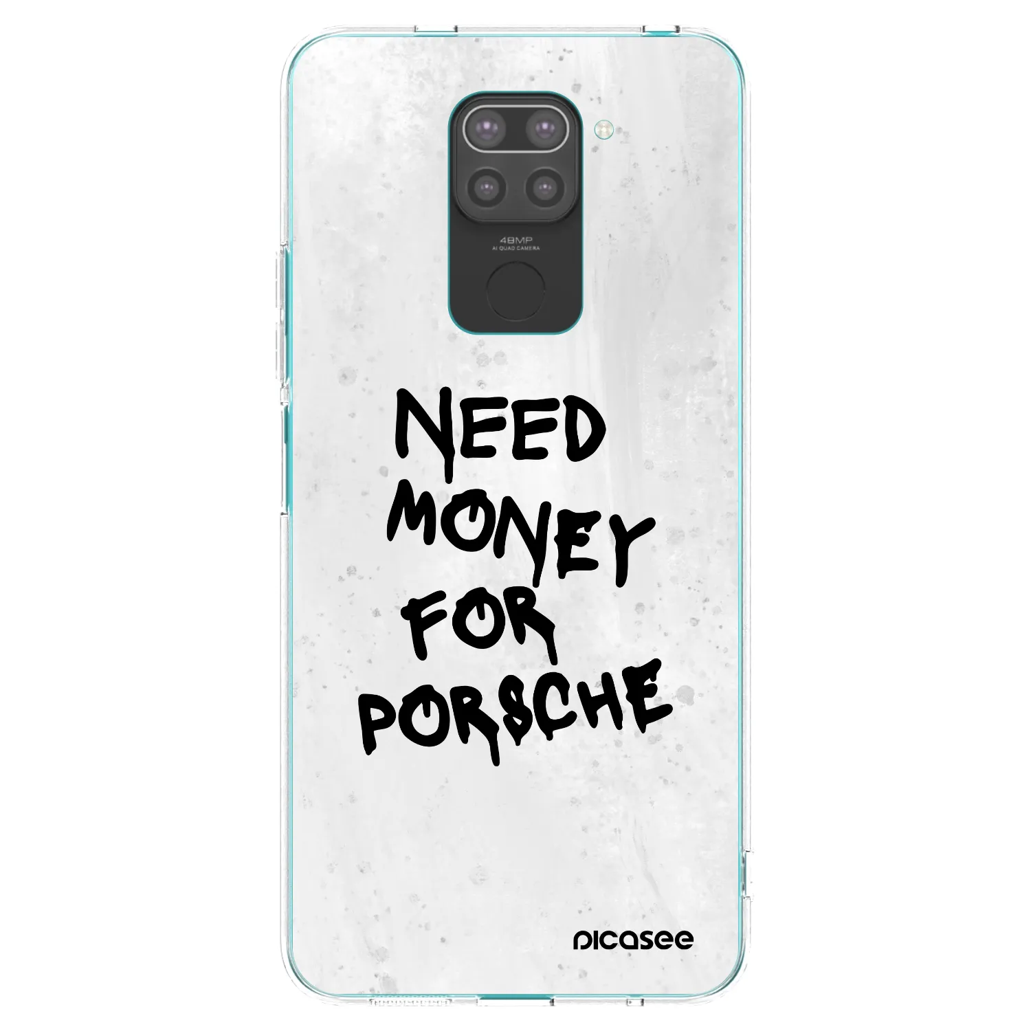 Picasee crna silikonska maskica za Xiaomi Redmi Note 9 - White Dollar