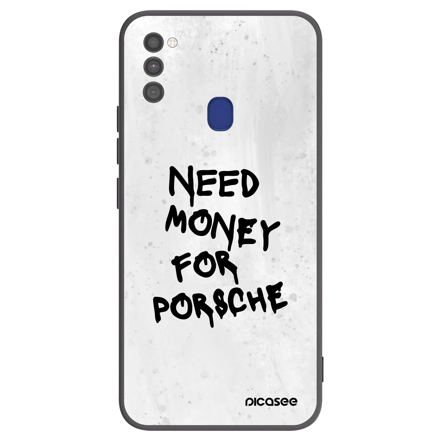 Picasee crna silikonska maskica za Samsung Galaxy M21 M215F - White Dollar