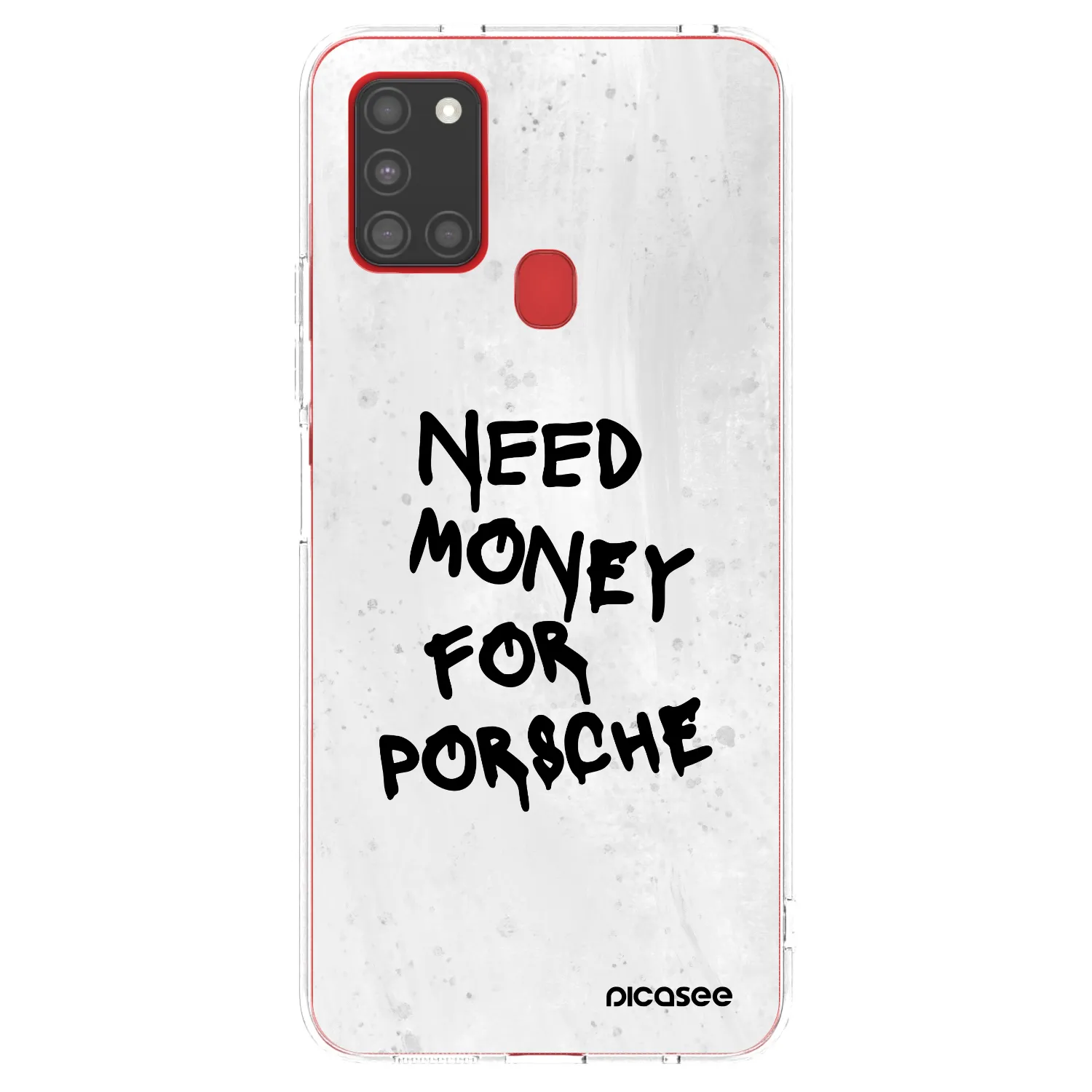 Picasee silikonska prozirna maskica za Samsung Galaxy A21s - White Dollar