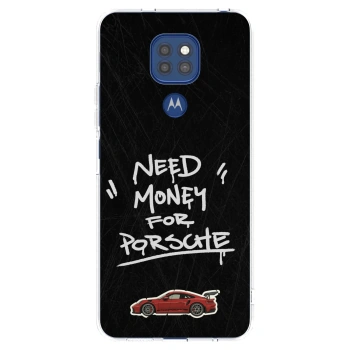Picasee silikonska prozirna maskica za Motorola Moto G9 Play - Dark Racer