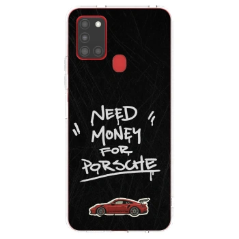 Picasee silikonska prozirna maskica za Samsung Galaxy A21s - Dark Racer