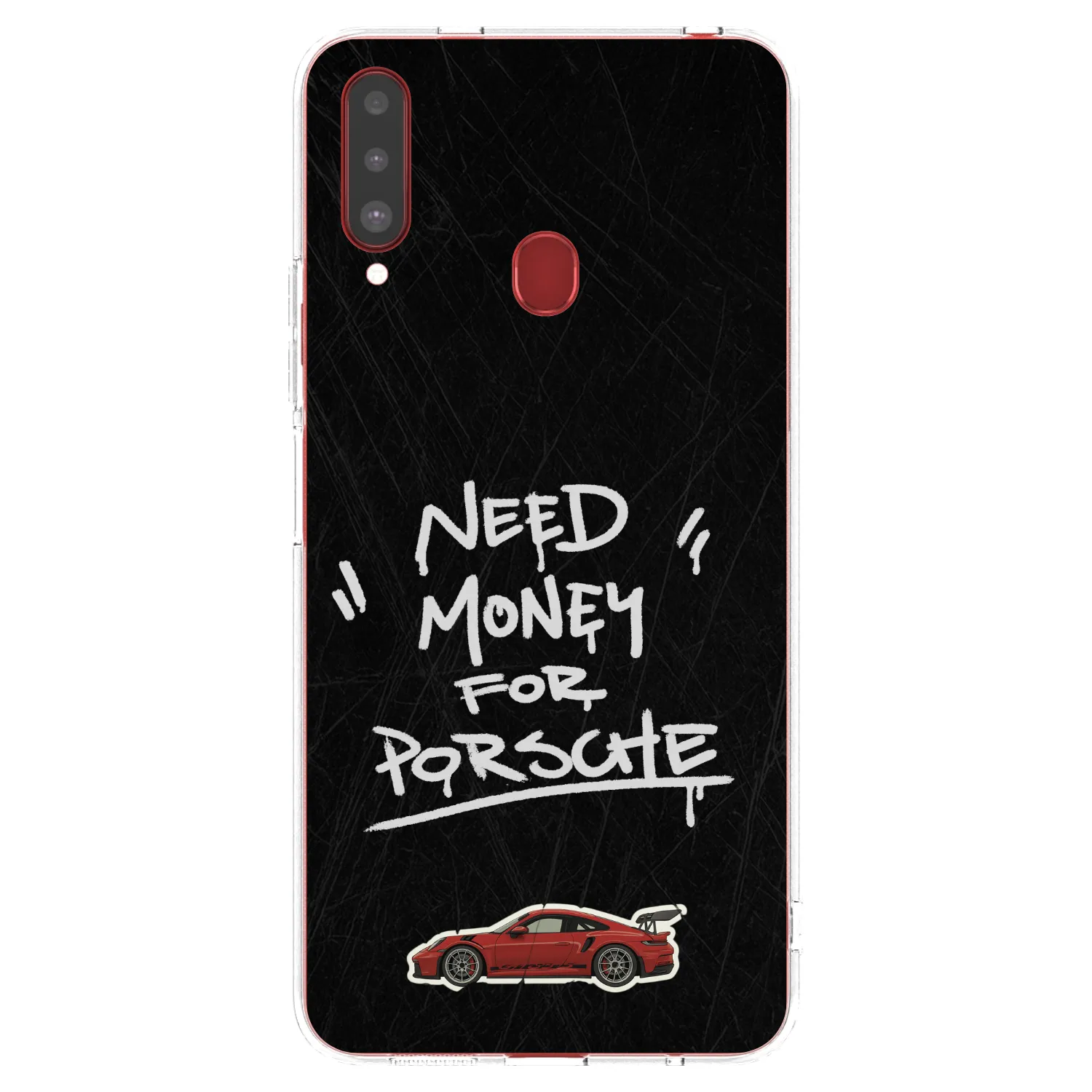 Picasee silikonska prozirna maskica za Samsung Galaxy A20s - Dark Racer