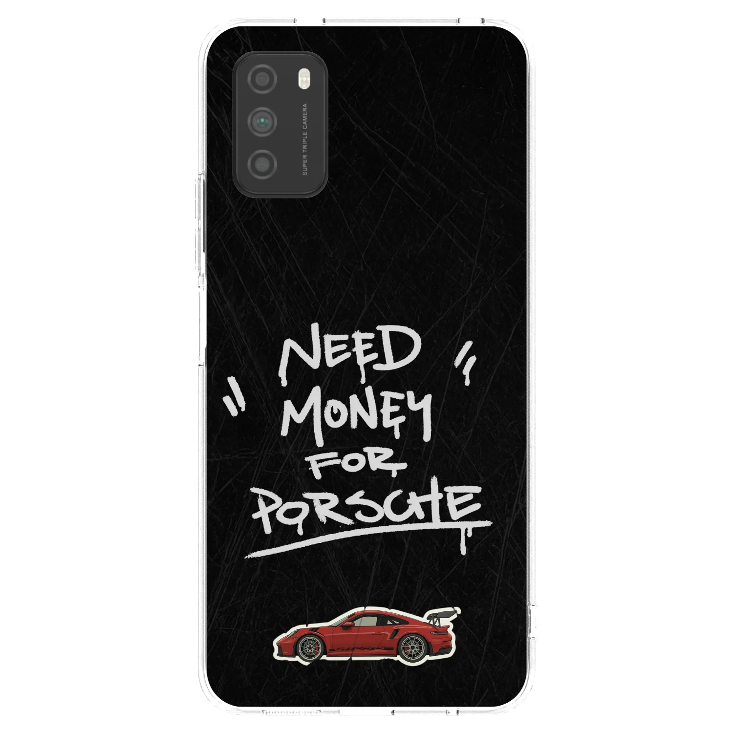 Picasee silikonska prozirna maskica za Xiaomi Poco M3 - Dark Racer
