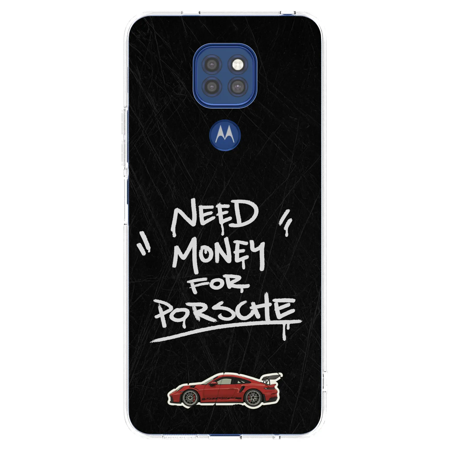 Picasee silikonska prozirna maskica za Motorola Moto G9 Play - Dark Racer