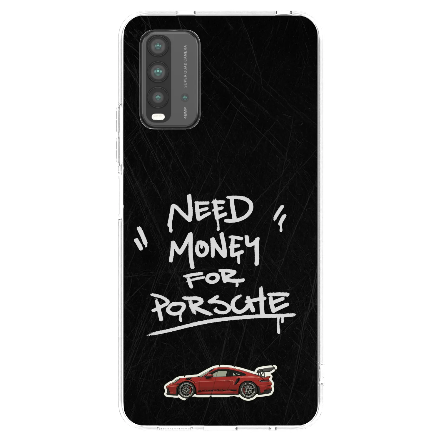 Picasee silikonska prozirna maskica za Xiaomi Redmi 9T - Dark Racer