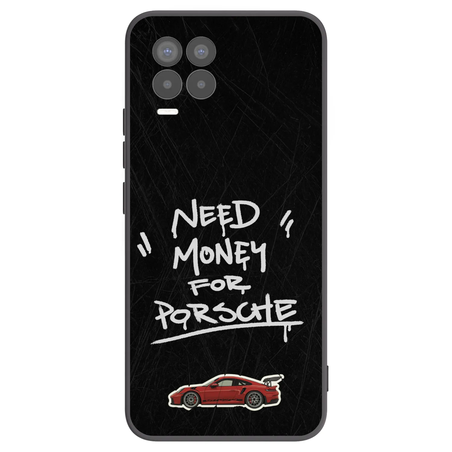 Picasee crna silikonska maskica za Realme 8 4G - Dark Racer