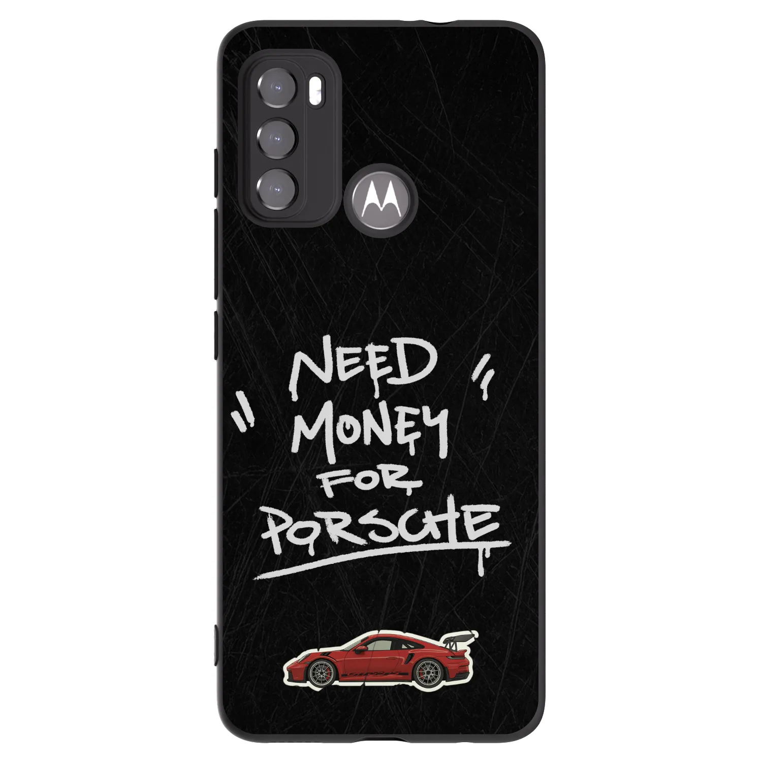 Picasee crna silikonska maskica za Motorola Moto G60 - Dark Racer