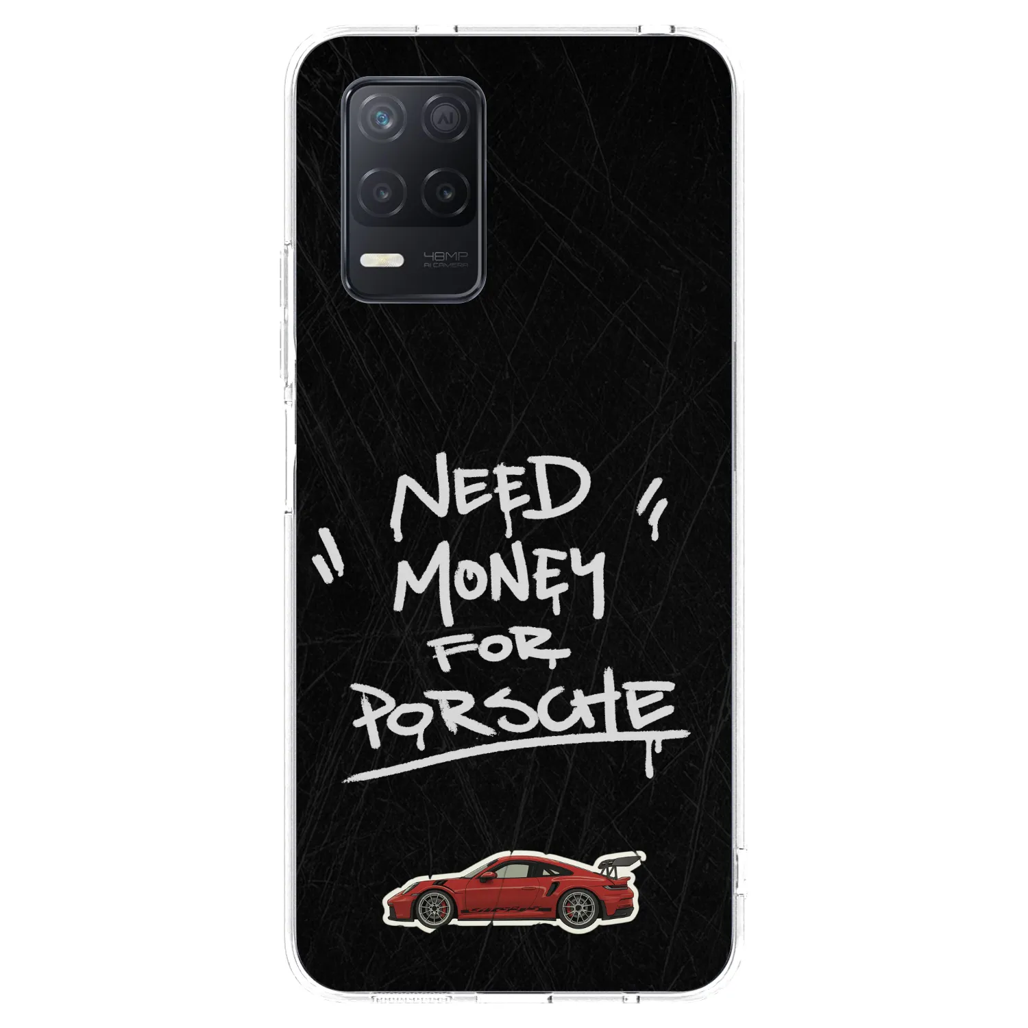 Picasee silikonska prozirna maskica za Realme 8 5G - Dark Racer