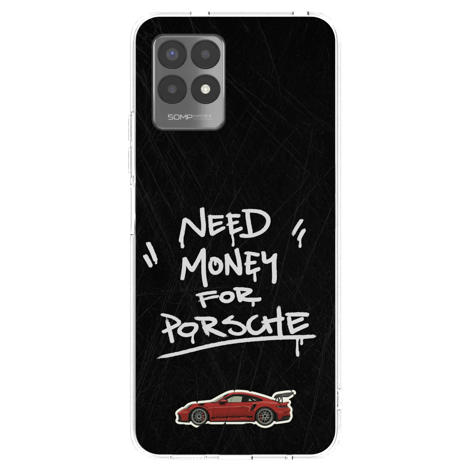 Picasee silikonska prozirna maskica za Realme 8i - Dark Racer