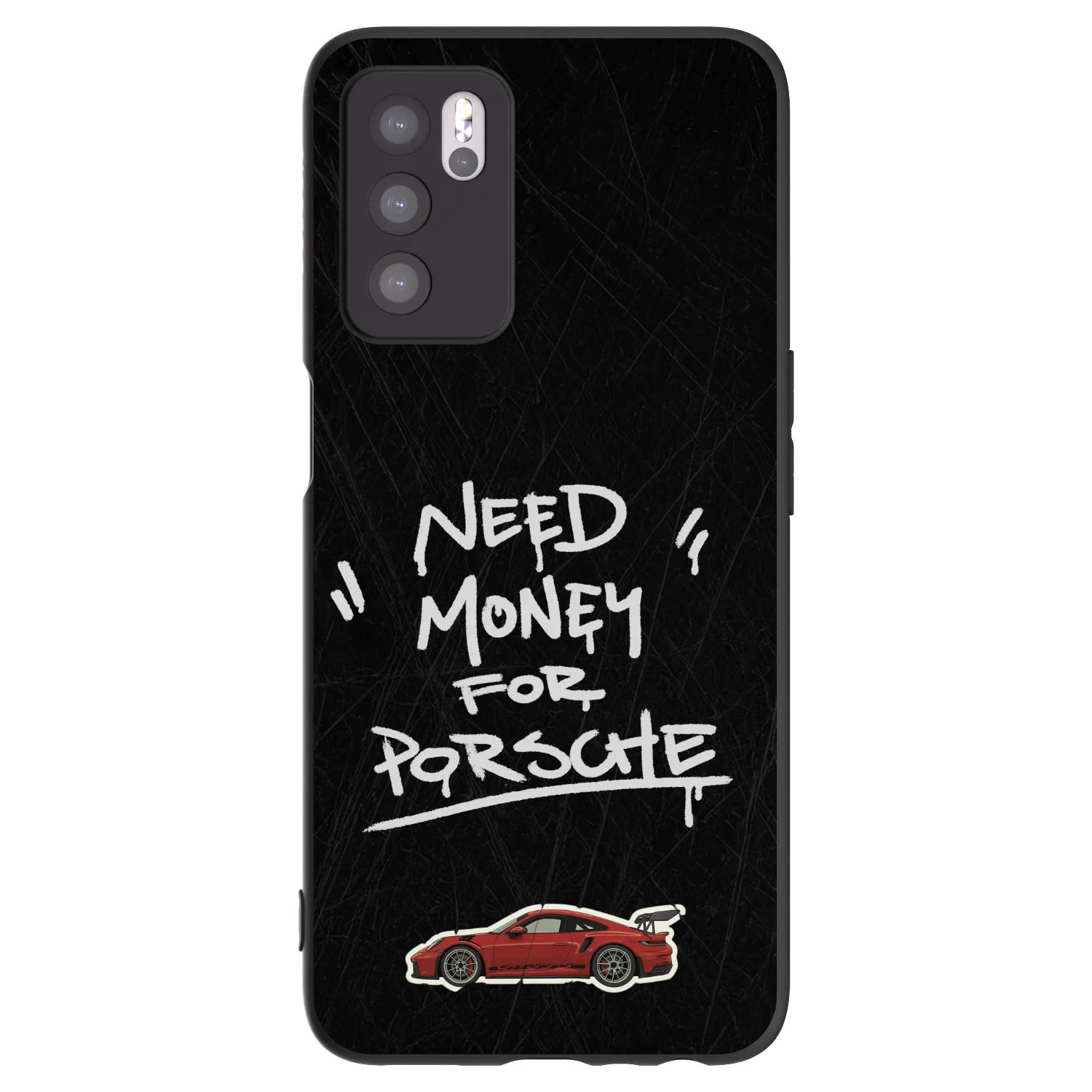 Picasee crna silikonska maskica za OPPO A16s - Dark Racer