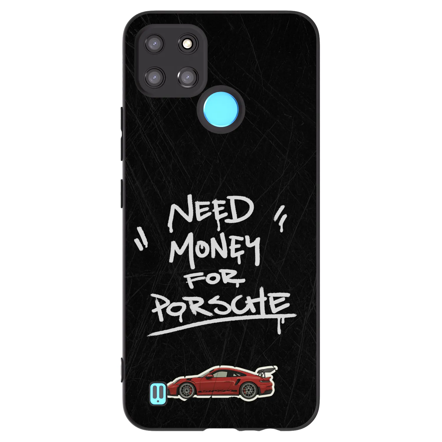 Picasee crna silikonska maskica za Realme C21Y - Dark Racer