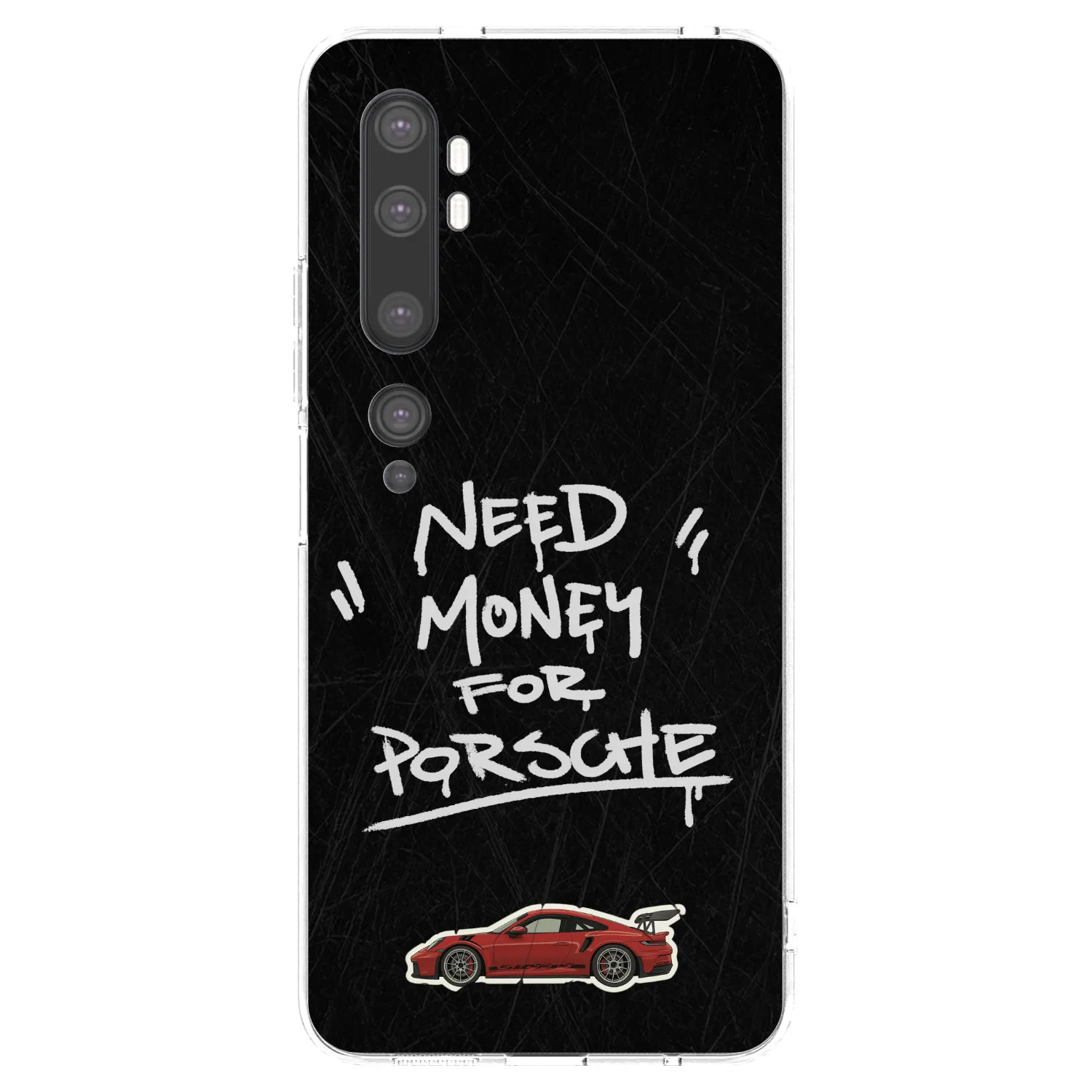 Picasee silikonska prozirna maskica za Xiaomi Mi Note 10 (Pro) - Dark Racer