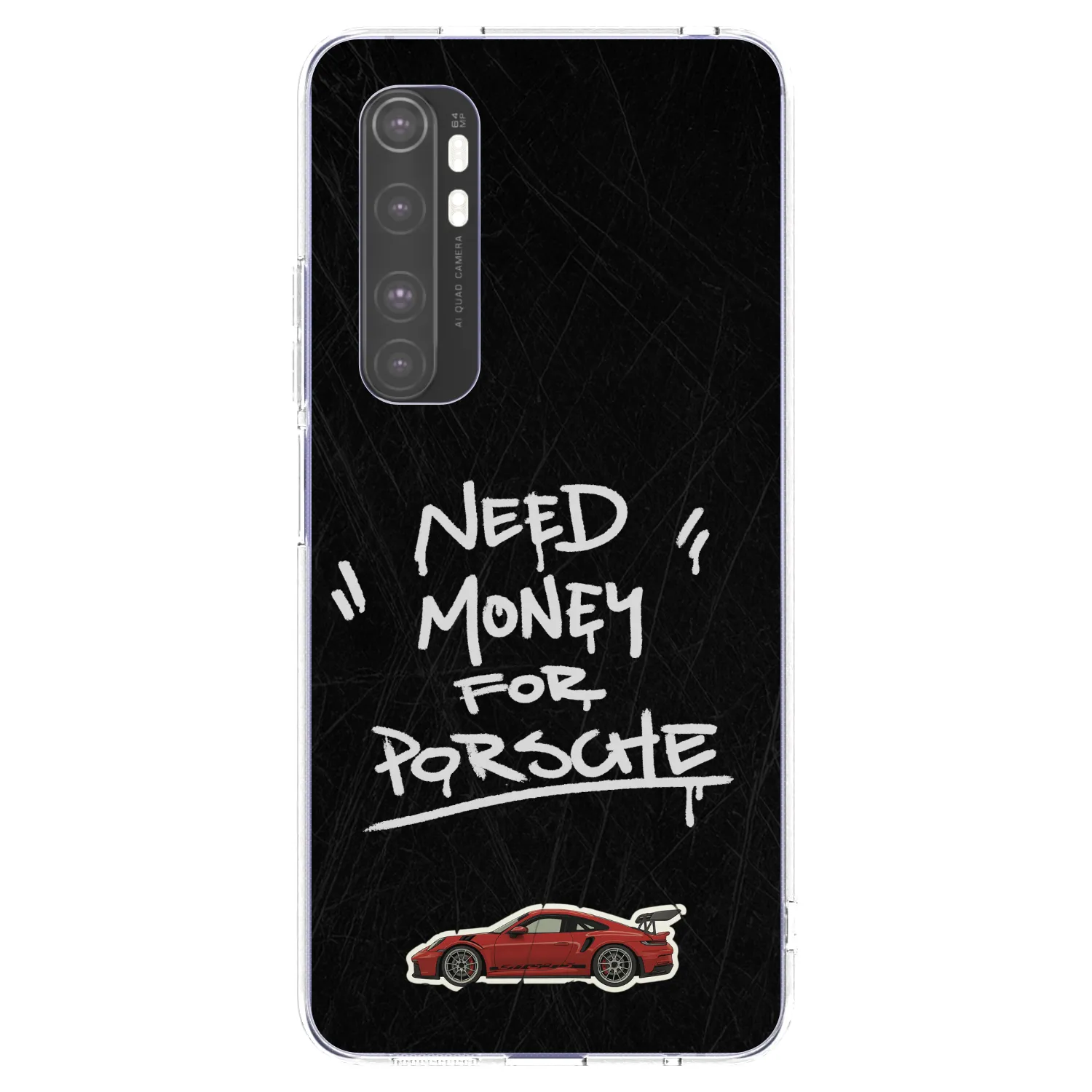 Picasee silikonska prozirna maskica za Xiaomi Mi Note 10 Lite - Dark Racer
