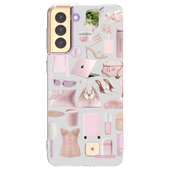 Picasee silikonska prozirna maskica za Samsung Galaxy S21+ 5G G996F - Glam Babe