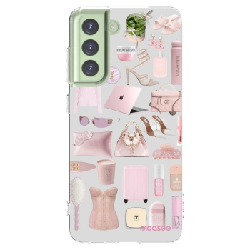 Picasee silikonska prozirna maskica za Samsung Galaxy S21 FE 5G - Glam Babe