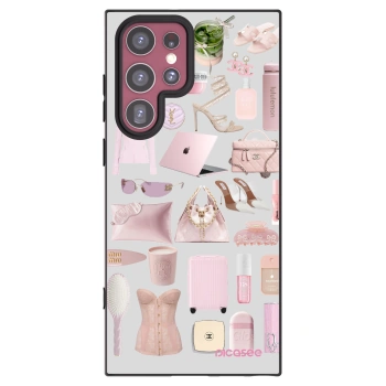 Picasee crna silikonska maskica za Samsung Galaxy S22 Ultra 5G - Glam Babe