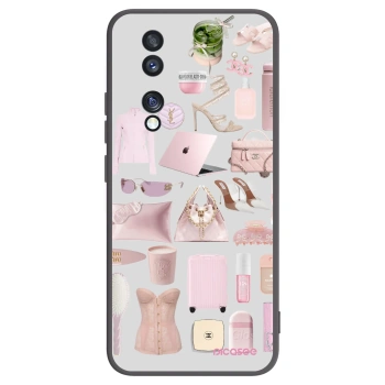 Picasee crna silikonska maskica za Honor 70 - Glam Babe