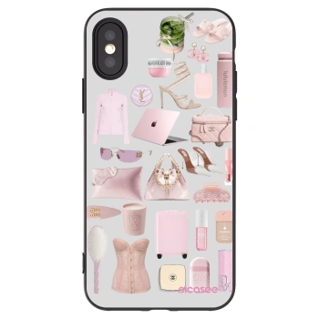 Picasee crna silikonska maskica za Apple iPhone X/XS - Glam Babe