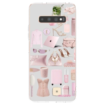 Picasee silikonska prozirna maskica za Samsung Galaxy S10 Plus G975 - Glam Babe