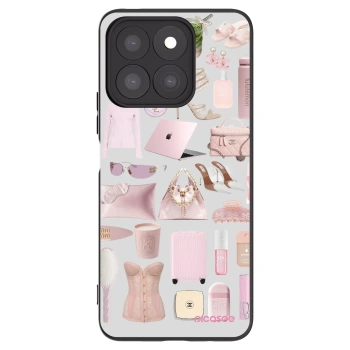 Picasee crna silikonska maskica za Honor X8c - Glam Babe