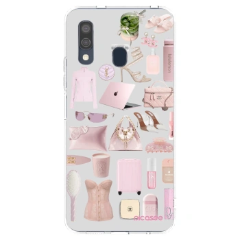 Picasee silikonska prozirna maskica za Samsung Galaxy A40 A405F - Glam Babe