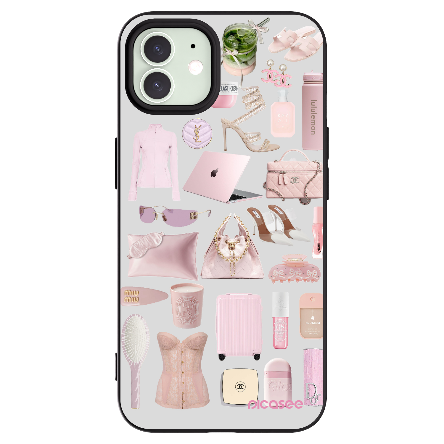 Picasee crna silikonska maskica za Apple iPhone 12 - Glam Babe