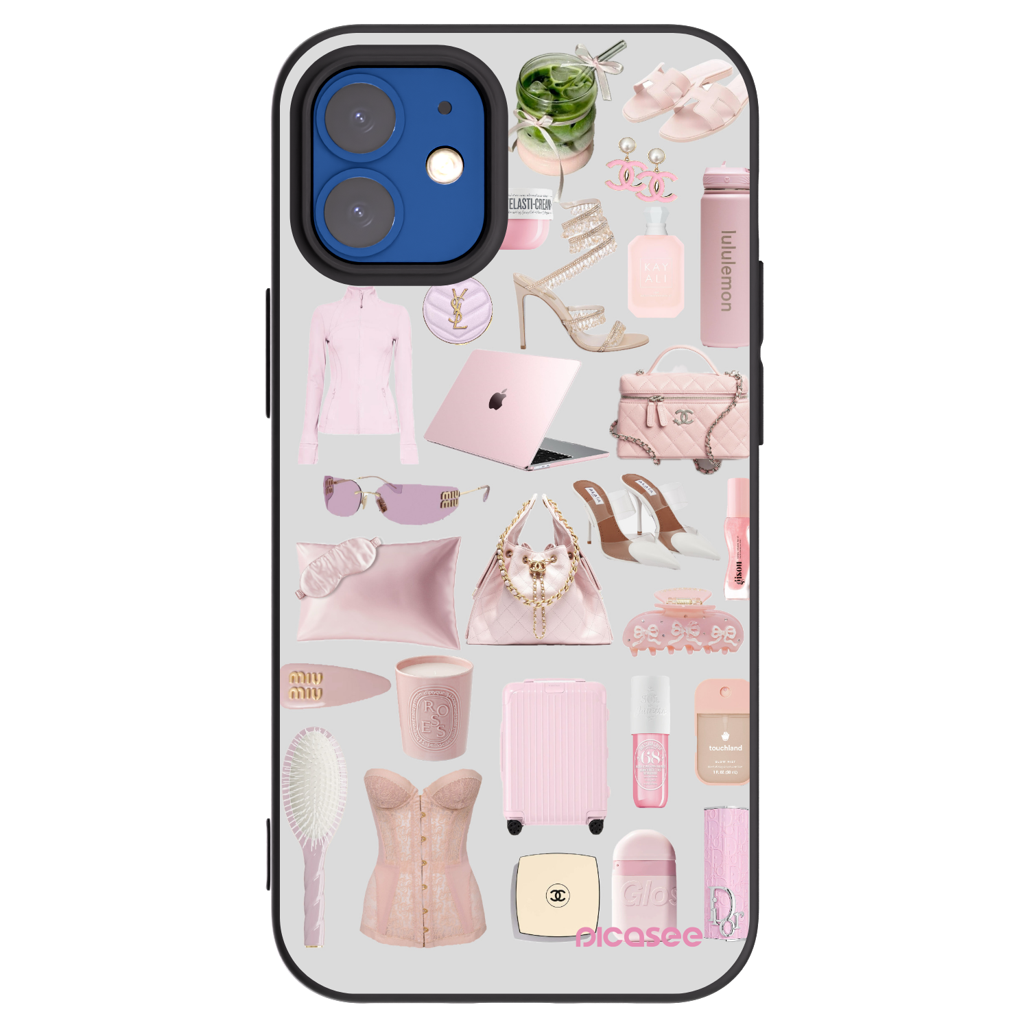 Picasee crna silikonska maskica za Apple iPhone 12 mini - Glam Babe