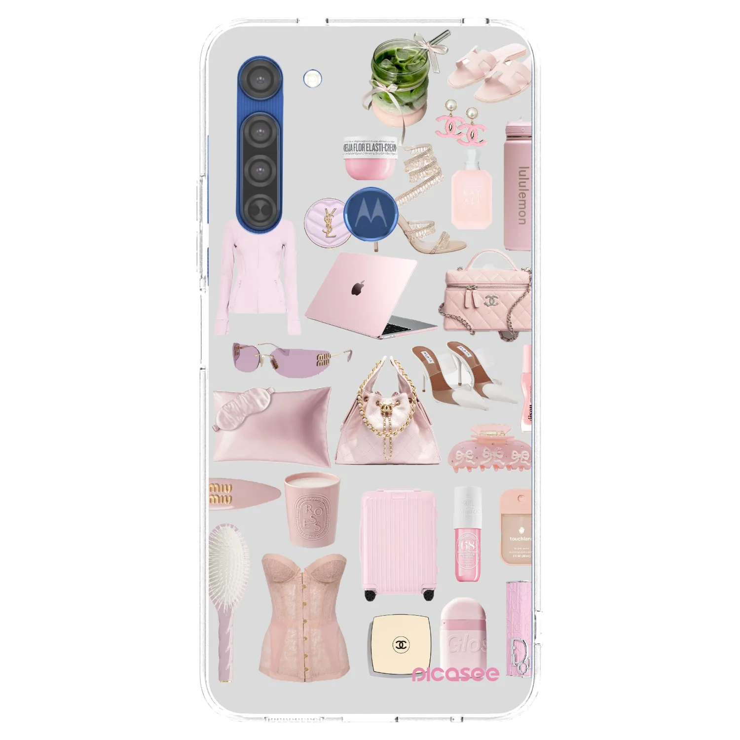 Picasee silikonska prozirna maskica za Motorola Moto G8 - Glam Babe